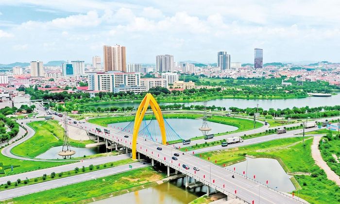 Khu vực đô thị Kinh Bắc được xây dựng theo hướng xanh, sinh thái. Ảnh: Nguyễn Phương.