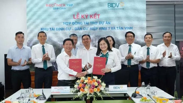 Công ty cổ phần Becamex Bình Định vay vốn tại BIDV Bình Định để thực hiện các dự án trong Khu công nghiệp Becamex Bình Định (xã Canh Vinh). Ảnh: T.Sỹ