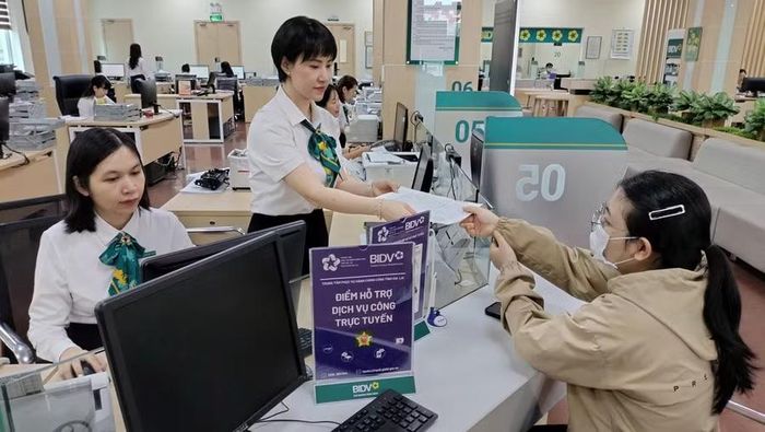 BIDV Bình Định hỗ trợ khách hàng thực hiện các thủ tục vay vốn. Ảnh: T.Sỹ