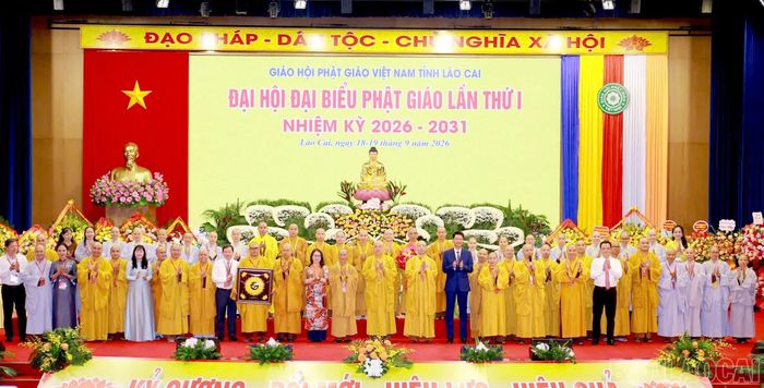 Ban Trị sự Giáo hội Phật giáo Việt Nam tỉnh Lào Cai lần thứ I, nhiệm kỳ 2026 - 2031 ra mắt đại hội.