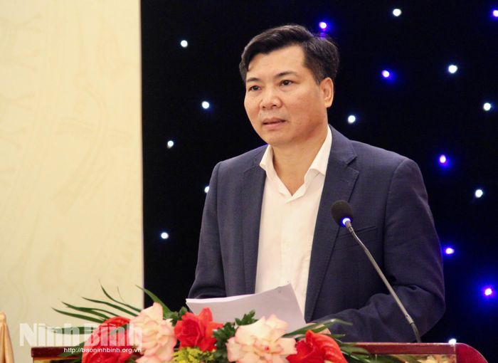 Lãnh đạo Sở Văn hóa và Thể thao phát biểu tại Đại hội.