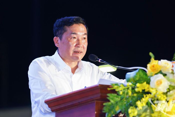 Lãnh đạo phường Sông Công phát biểu tại Chương trình.