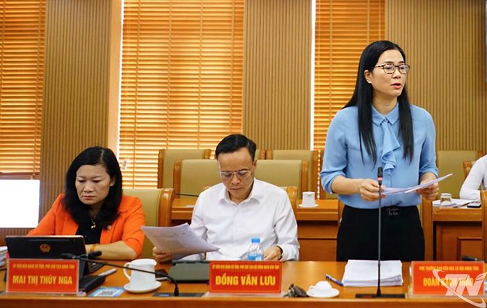 Đại biểu phát biểu tại Hội nghị. 