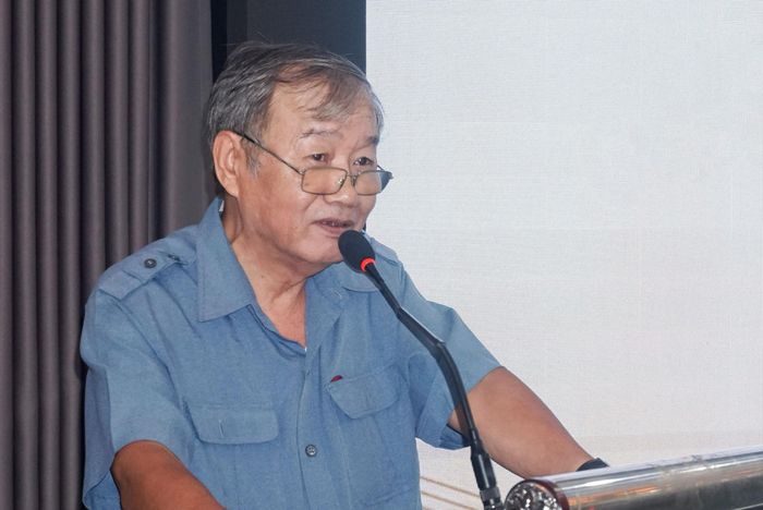 GS.TS Phạm Hồng Thái, Chủ tịch Hội đồng Giáo sư ngành Luật học chia sẻ tại Diễn đàn. Ảnh: Nguyễn Liên