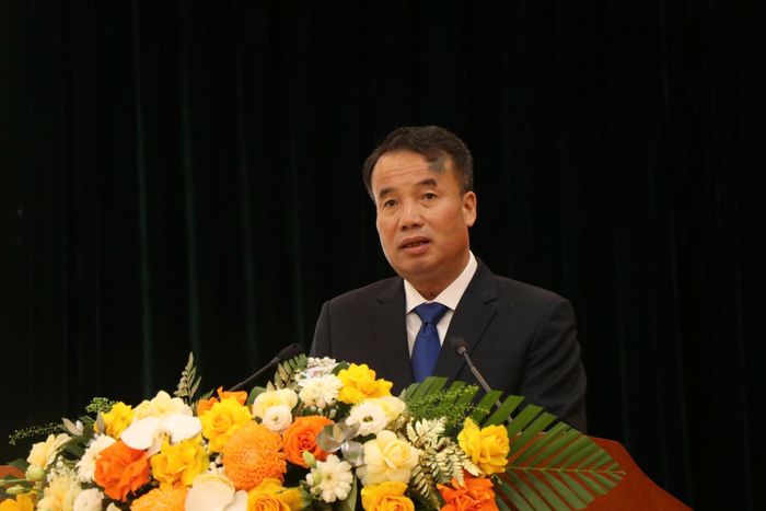 Ông Nguyễn Thế Mạnh phát biểu nhận nhiệm vụ