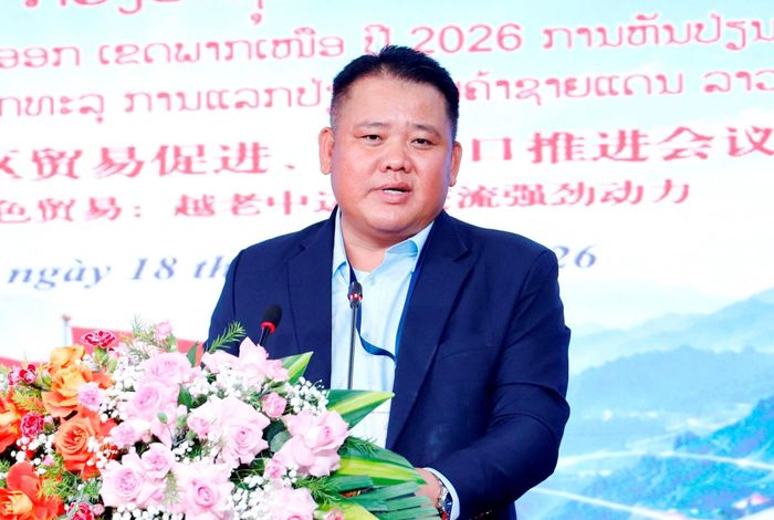 Phái đoàn Lào tham luận tại Hội nghị.