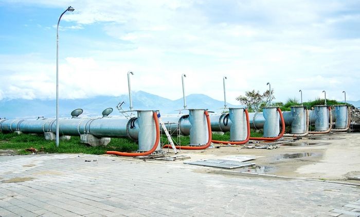 Các hệ thống máy bơm chống ngập được TP. Đà Nẵng đầu tư bài bản, có công suất lớn để kịp thời bơm chống ngập khi có mưa lớn kéo dài... (Ảnh: PV)
