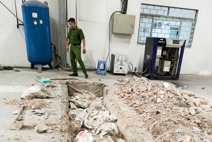 Khu vực chôn lấp chất thải nguy hại.