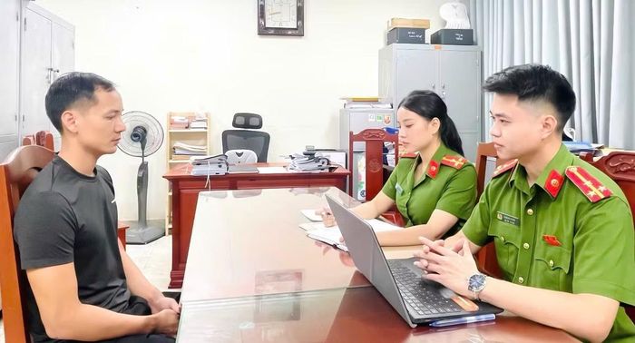 Đối tượng Bùi Xuân Quý làm việc với cơ quan Công an.
