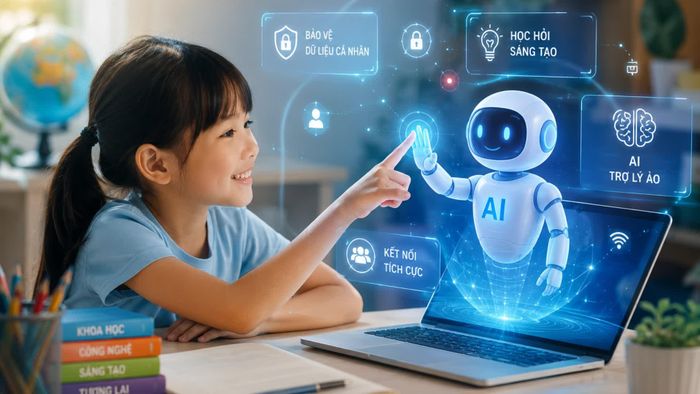 Với AI cũng vậy: hãy yêu cầu trẻ nêu ý tưởng trước, dùng AI để tham khảo, rồi tự kiểm chứng và tạo ra sản phẩm của chính mình. - PGS.TS Lê Hoành Sử nhấn mạnh
