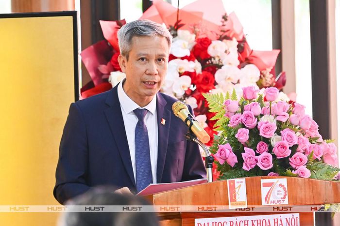 GS. Lê Anh Tuấn, Giám đốc Đại học Bách khoa Hà Nội, phát biểu tại lễ khánh thànhẢnh: HUST/Duy Thành