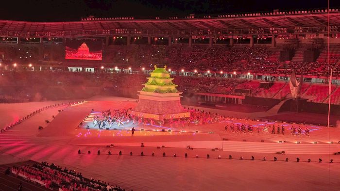 Nước chủ nhà đã mang đến lễ khai mạc chương trình nghệ thuật đậm chất truyền thống văn hoá Nhật Bản. Ảnh: Quốc Việt