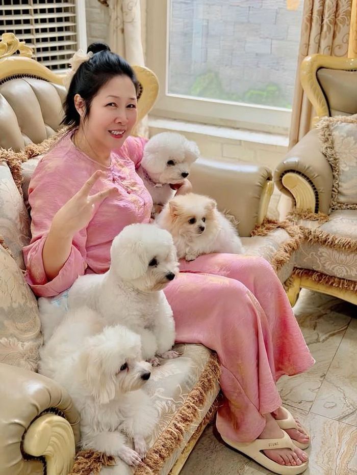 Nhờ có con chia sẻ công việc nên NSND Hồng Vân đã đỡ bận rộn hơn so với trước đây. Ở tuổi 60, chị tận hưởng cuộc sống bình yên bên những thú vui như chăm sóc gia đình, chơi cùng thú cưng.
