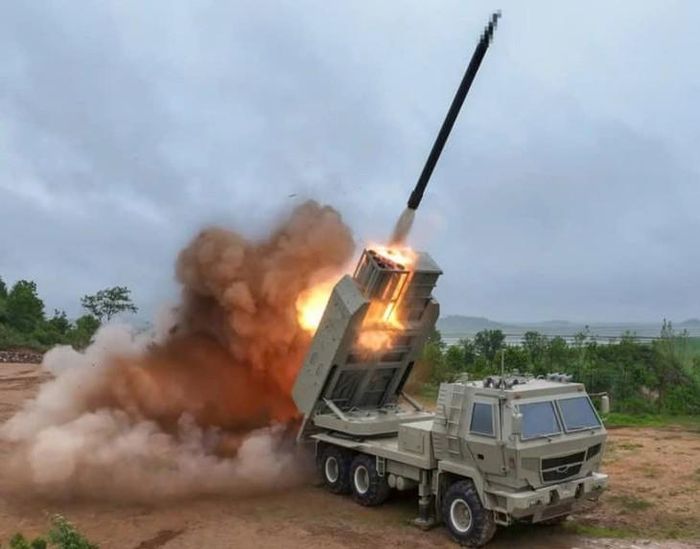 Triều Tiên thử nghiệm tên lửa tương tự HIMARS. (Ảnh: KCNA)