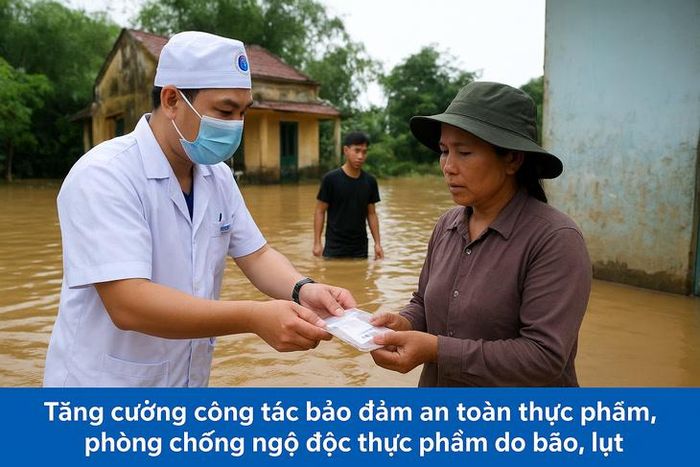 Cục An toàn thực phẩm đề nghị các địa phương khẩn trương kiểm tra, giám sát, xử lý thực phẩm không bảo đảm an toàn, đồng thời hướng dẫn người dân ăn chín, uống chín, sử dụng nước sạch và tuyệt đối không dùng thực phẩm đã bị ngập, ô nhiễm. Ảnh: TL