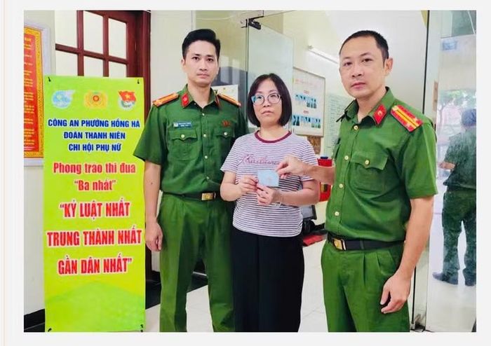 Công an phường Hồng Hà tìm lại xe máy bị mất cho người dân