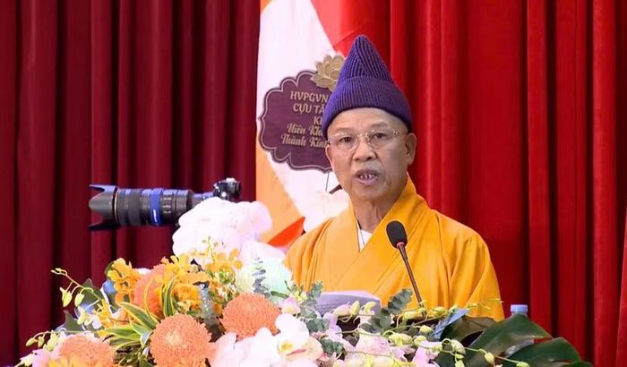 Phát biểu tại buổi lễ, Tiến sĩ, Hoà thượng Thanh Quyết – Phó Chủ tịch Hội đồng trị sự, Trưởng Ban Giáo dục Phật giáo Trung ương Giáo hội Phật giáo Việt Nam, Viện trưởng Học viện Phật giáo Việt Nam tại Hà Nội cho biết, lễ khai giảng năm nay là một dấu ấn đậm nét trong lịch sử 45 năm xây dựng và phát triển của Học viện
