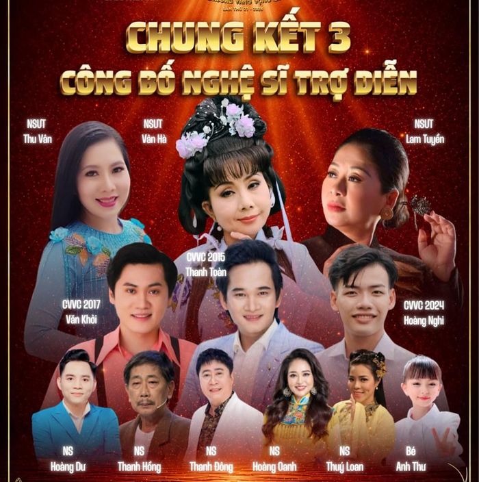 Các nghệ sĩ trợ diễn cho thí sinh trong đêm Chung kết 3