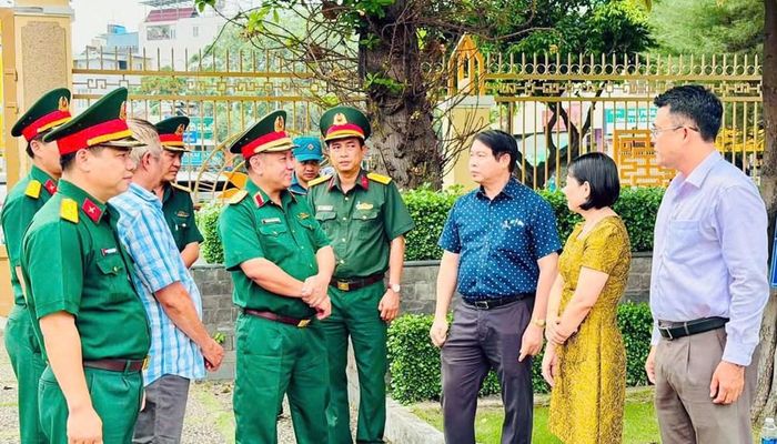 Lãnh đạo Bộ Tư lệnh TP.HCM khảo sát tại khu vực Đài tưởng niệm liệt sĩ quận Gò Vấp (cũ)