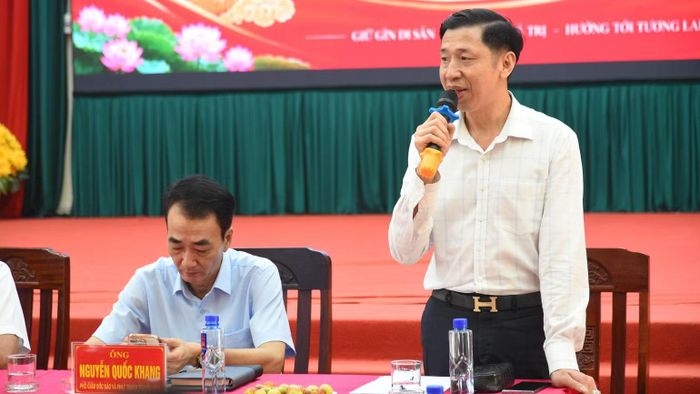 Nghệ nhân dân gian Phạm Hải Hưng, Thủ nhang đền Trần Thương phát biểu.
