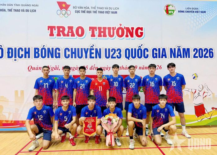 Các vận động viên U23 Thể Công - Tân Cảng làm nên chức vô địch U23 quốc gia 2026.