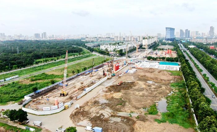 Một dự án nhà ở tại Khu đô thị Sala, phường An Khánh, TPHCM đang được triển khai xây dựng. Ảnh: HOÀNG HÙNG 