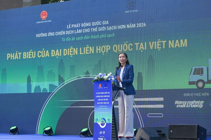  Bà Pauline Tamesis, Điều phối viên Thường trú Liên hợp quốc tại Việt Nam phát biểu. Ảnh: BTC 