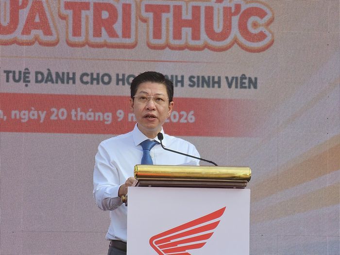  Ông Nguyễn Xuân An Việt, Phó Vụ trưởng Vụ Học sinh, sinh viên, phát biểu tại sự kiện. 