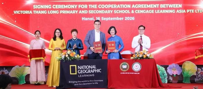 Trường TH-THCS Victoria Thăng Long 3 tiếp tục ký kết Biên bản ghi nhớ hợp tác (MOU)với tổ chức Cengage Learning Asia.
