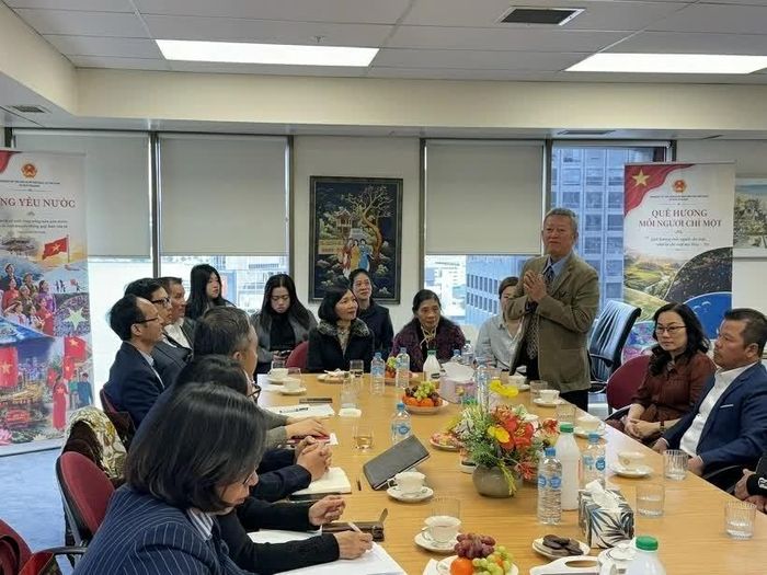 Ông Nguyễn Đình Hùng, Ban trị sự chùa Thiên Thai - chùa Việt duy nhất tại Wellington, phát biểu về các hoạt động chăm lo đời sống tâm linh tín ngưỡng trong cộng đồng người Việt tại Wellington.