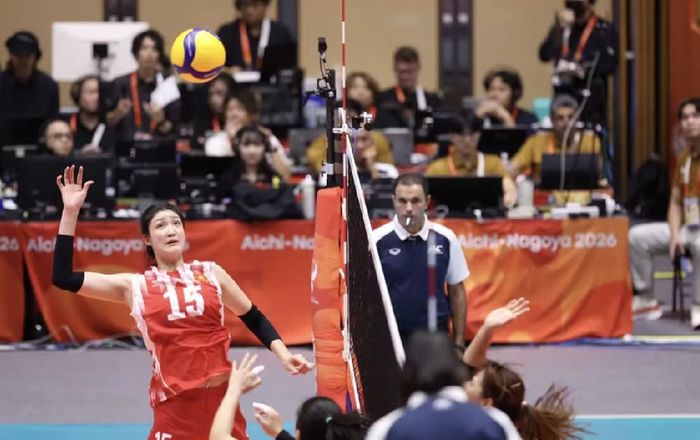 Tuyển bóng chuyền nữ Việt Nam không thể tạo bất ngờ trước Trung Quốc tại tứ kết ASIAD 20. Ảnh: AVC