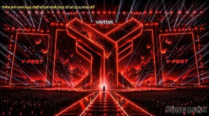 Phối cảnh sân khấu “Viettel Y-Fest 2026 - Nhịp điệu cuộc sống”