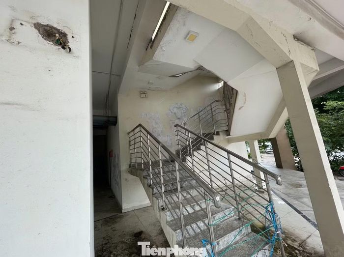 Sau nhiều năm bỏ hoang, Khu tái định cư Bình Khánh đã bắt đầu xuống cấp, hư hỏng.