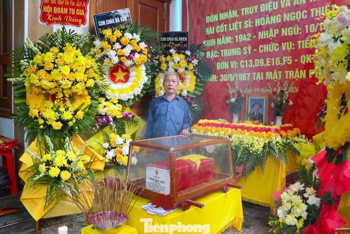 Liệt sĩ Hoàng Ngọc Thiết trở về sau 59 năm nằm lại chiến trường.