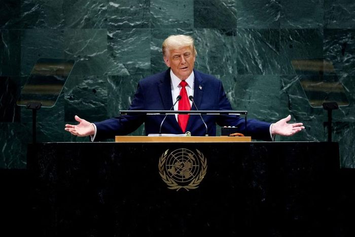 Tổng thống Mỹ Donald Trump phát biểu tại kỳ họp thứ 80 của Đại hội đồng Liên Hợp Quốc, tháng 9/2025. (Ảnh: Reuters)