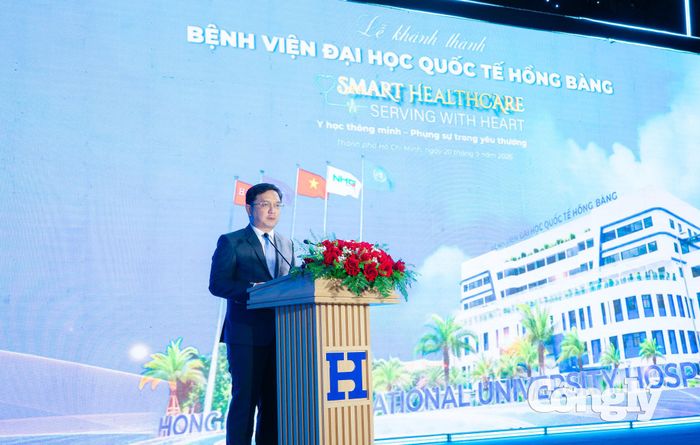 Phó Chủ tịch UBND TP.HCM Nguyễn Mạnh Cường phát biểu tại Lễ khánh thành.