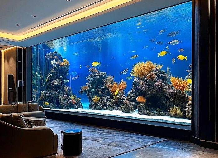  Bể cá cảnh là một trong những vật phẩm phong thủy phổ biến, tượng trưng cho dòng chảy của tiền bạc và thường được đặt ở khu vực tài lộc để tạo cảm giác thư thái, sinh động cho không gian sống.