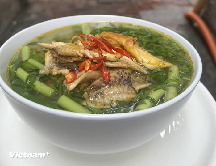 Bún cá chan nước Hưng Yên. (Ảnh: Vietnam+)