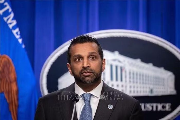 Giám đốc FBI Kash Patel trong cuộc họp báo tại Washington DC. Ảnh: Anadolu Agency/TTXVN phát