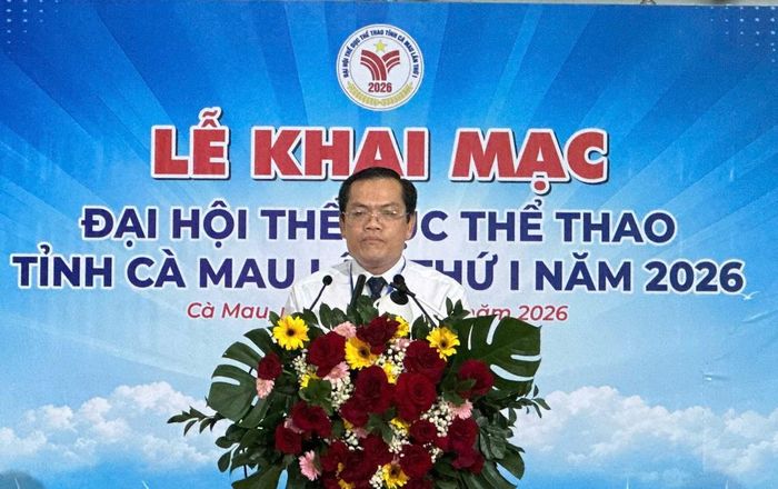 Ông Ngô Vũ Thăng - Phó Chủ tịch UBND tỉnh phát biểu khai mạc Đại hội 