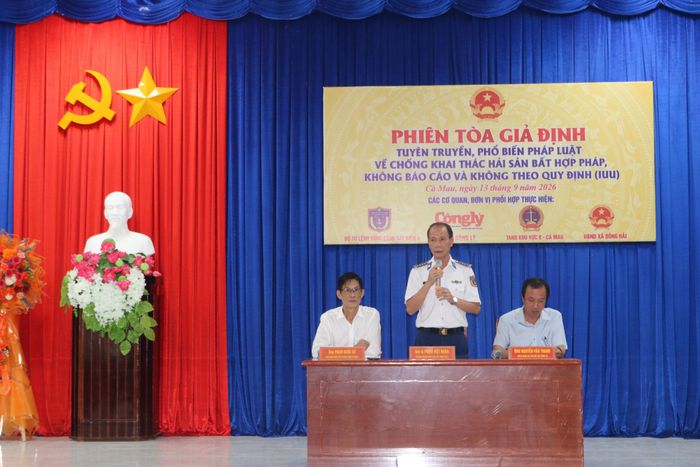 Pháp luật được đưa đến gần dân thông qua đối thoại, giải đáp trực tiếp ( phiên tòa giả định tại xã Đông Hải, tỉnh Cà Mau ngày 13/9/2026)