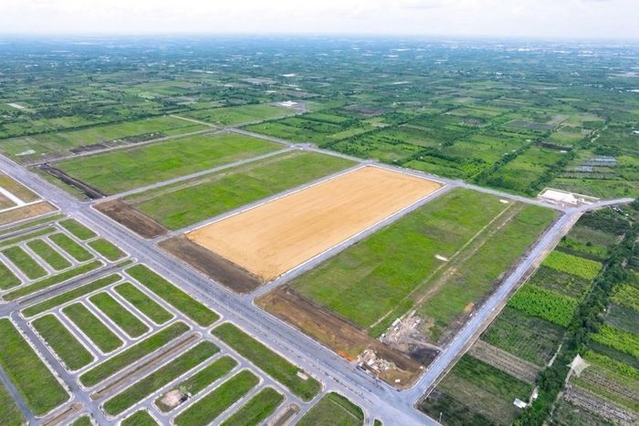 Toàn cảnh KCN Prodezi và tiến độ san lấp mặt bằng. Ảnh: DNCC.