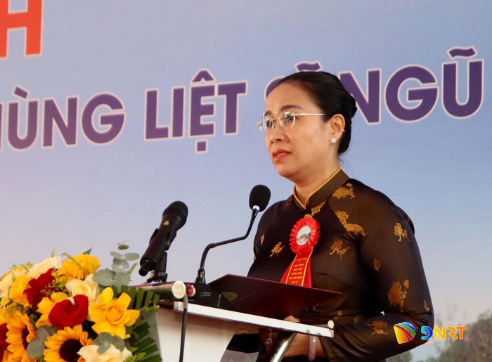 Phó Chủ tịch UBND thành phố Nguyễn Thị Anh Thi phát biểu tại lễ khánh thành. Ảnh: TRỌNG HUY