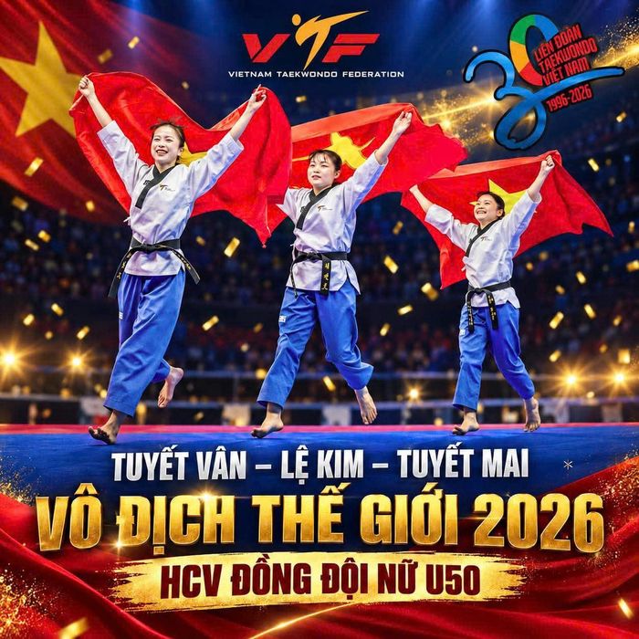 Bộ 3 nữ VĐV Nguyễn Thị Lệ Kim (đầu tiên từ phải sang) cùng Châu Tuyết Vân và Liên Thị Tuyết Mai xuất sắc giành HCV nội dung quyền tiêu chuẩn đồng đội nữ U50. (Ảnh: Trung tâm Huấn luyện và Thi đấu Thể thao tỉnh Lâm Đồng)
