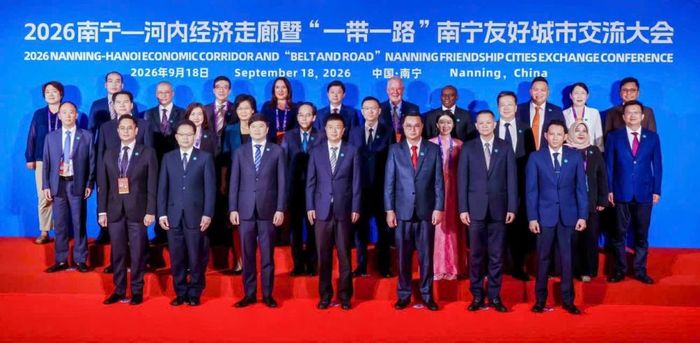 Đại biểu các địa phương, tổ chức và doanh nghiệp tham dự Hội nghị Hành lang kinh tế Nam Ninh – Hà Nội năm 2026 và Giao lưu các thành phố hữu nghị Nam Ninh, diễn ra ngày 18/9 tại Nam Ninh, Trung Quốc. Đây là một trong những hoạt động thúc đẩy kết nối kinh tế, thương mại và hợp tác giữa Trung Quốc với các địa phương ASEAN. Ảnh: BTC