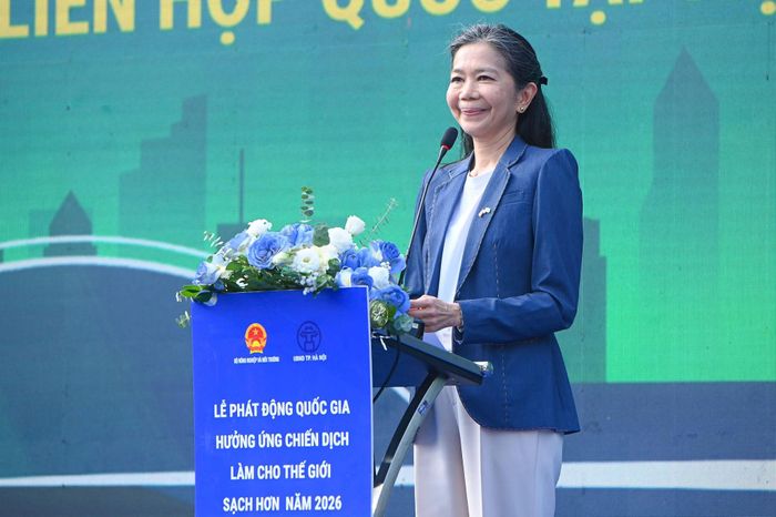Bà Pauline Tamesis, Điều phối viên Thường trú Liên hợp quốc tại Việt Nam phát biểu. Ảnh: Khương Trung