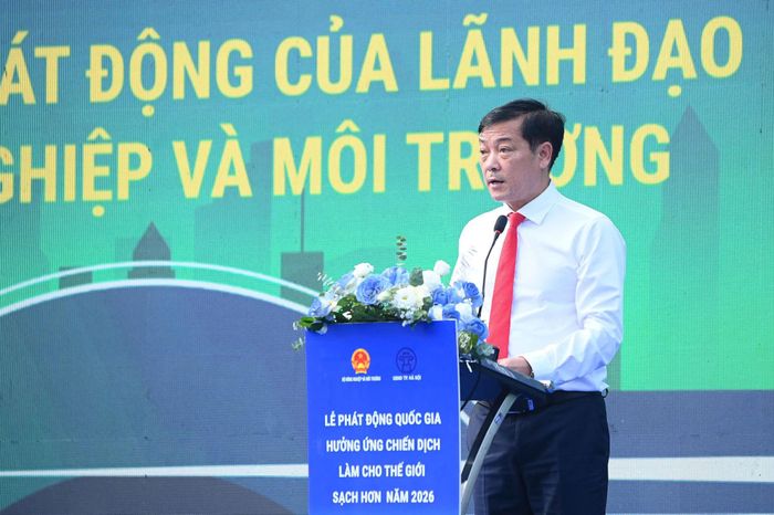 Thứ trưởng Bộ Nông nghiệp và Môi trường Lê Trọng Yên phát biểu. Ảnh: Khương Trung