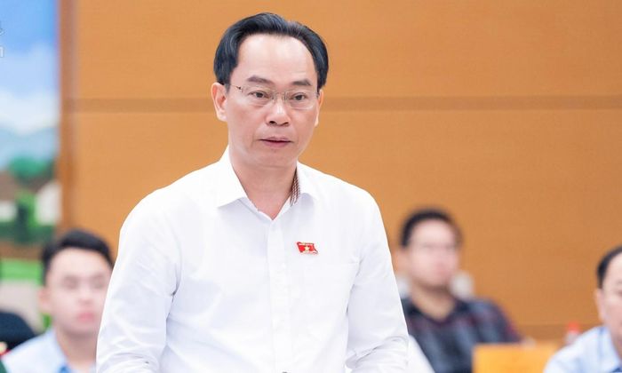 Bộ trưởng Giáo dục và Đào tạo Hoàng Minh Sơn. Ảnh: Quốc hội Media.