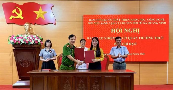  Xã Quảng Ninh, tỉnh Quảng Trị bàn giao nhiệm vụ Cơ quan﻿ thường trực Ban chỉ đạo 57 cho Công an xã. 