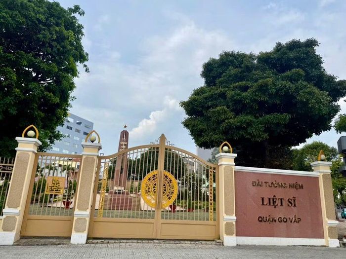 Khu vực Đài tưởng niệm liệt sĩ Gò Vấp (cũ) nay tại số 182 Nguyễn Văn Lượng, phường An Nhơn, TP Hồ Chí Minh.